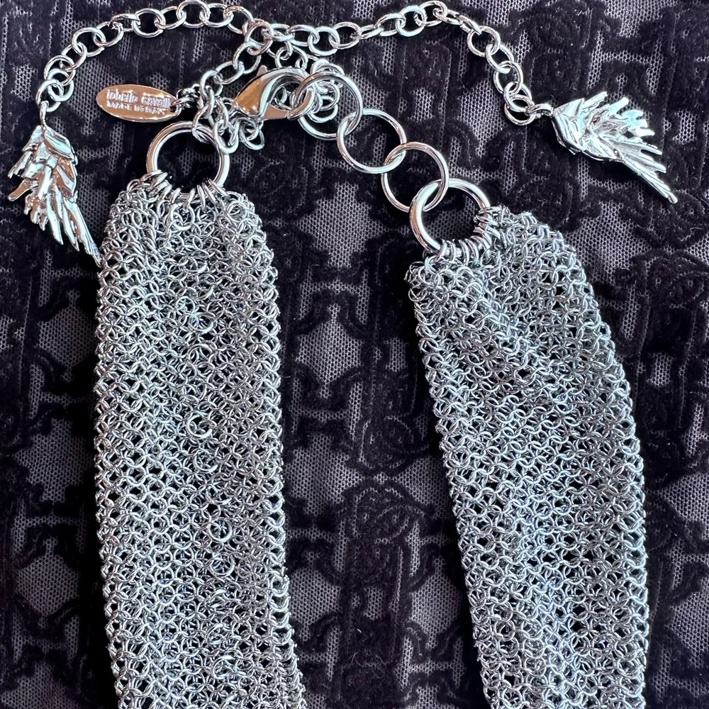 NEW Authentic 1)Roberto Cavalli Choker Mesh Necklaces.1)Roberto Cavalli Dangling - Picture 2 of 8